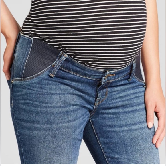 Under Belly Bootcut Maternity Jeans Isabel Maternity Ingrid & Isabel Dark Wash - Picture 5 of 8